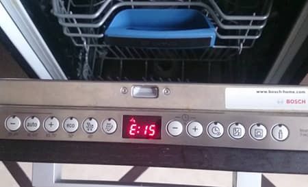 Посудомоечная машина bosch ошибка е15 что делать