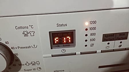 Ошибки F17 и Е17 в стиральной машине Bosch