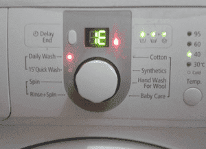 Ошибка 1Е датчика уровня воды на стиральной машине Samsung